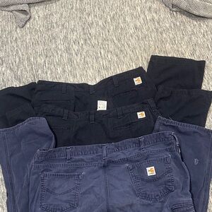 Carhartt FR Dark Blue and Black Pants Set of 3 42x32